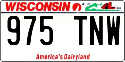 WI license plate 975TNW