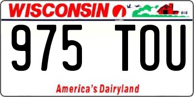 WI license plate 975TOU