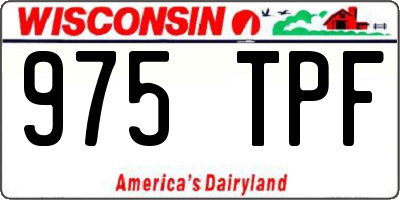 WI license plate 975TPF