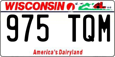 WI license plate 975TQM