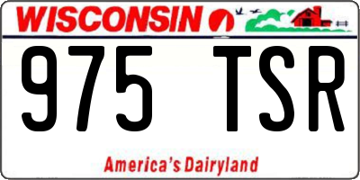 WI license plate 975TSR