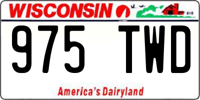 WI license plate 975TWD