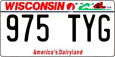 WI license plate 975TYG