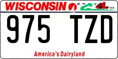 WI license plate 975TZD