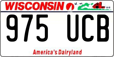 WI license plate 975UCB