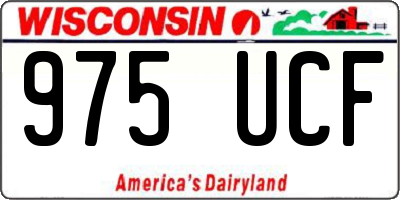WI license plate 975UCF