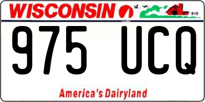 WI license plate 975UCQ