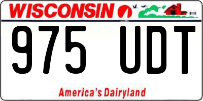 WI license plate 975UDT