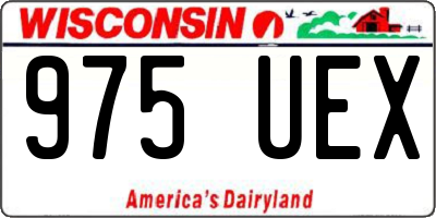 WI license plate 975UEX