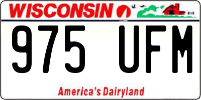 WI license plate 975UFM