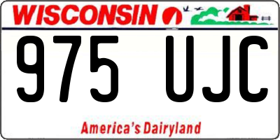 WI license plate 975UJC