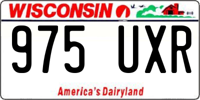 WI license plate 975UXR