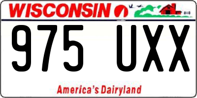 WI license plate 975UXX