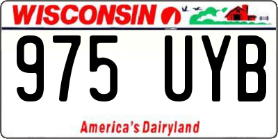 WI license plate 975UYB