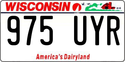 WI license plate 975UYR