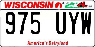 WI license plate 975UYW