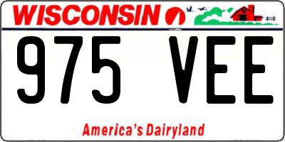 WI license plate 975VEE