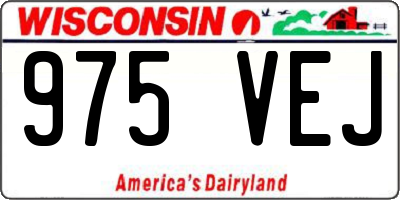 WI license plate 975VEJ