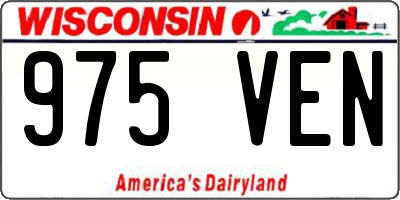 WI license plate 975VEN
