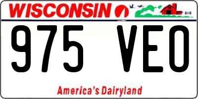 WI license plate 975VEO