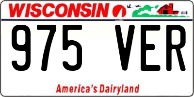 WI license plate 975VER