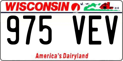 WI license plate 975VEV