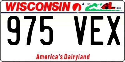 WI license plate 975VEX