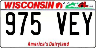 WI license plate 975VEY