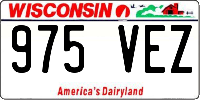 WI license plate 975VEZ