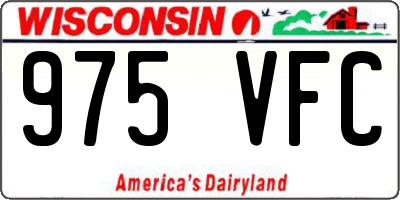 WI license plate 975VFC