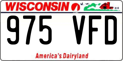 WI license plate 975VFD
