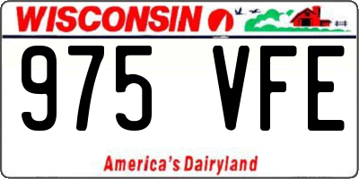 WI license plate 975VFE