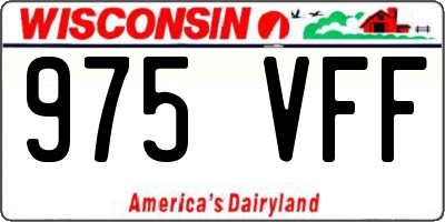 WI license plate 975VFF