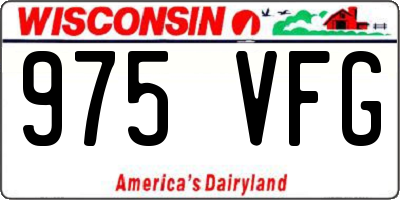 WI license plate 975VFG