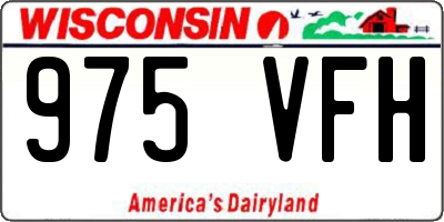 WI license plate 975VFH