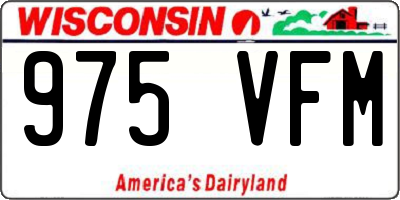 WI license plate 975VFM