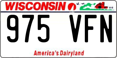 WI license plate 975VFN