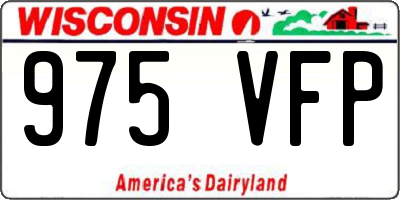 WI license plate 975VFP