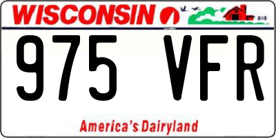 WI license plate 975VFR