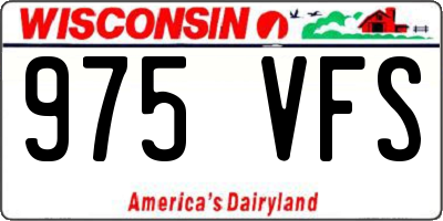 WI license plate 975VFS