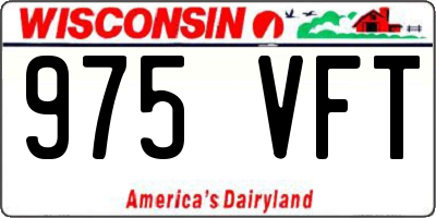 WI license plate 975VFT