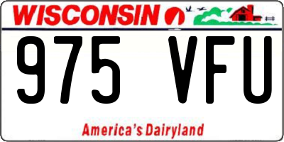 WI license plate 975VFU