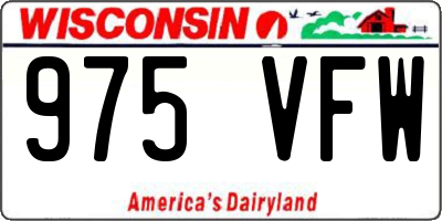 WI license plate 975VFW