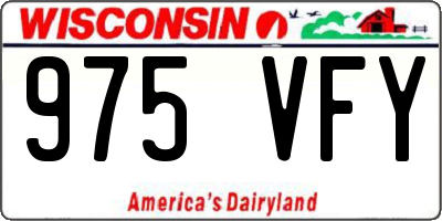 WI license plate 975VFY