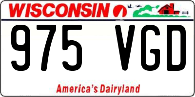 WI license plate 975VGD
