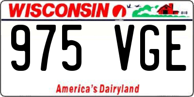 WI license plate 975VGE