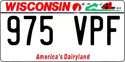 WI license plate 975VPF