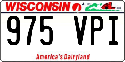 WI license plate 975VPI