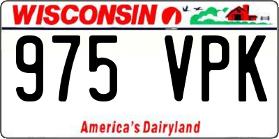 WI license plate 975VPK