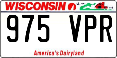 WI license plate 975VPR